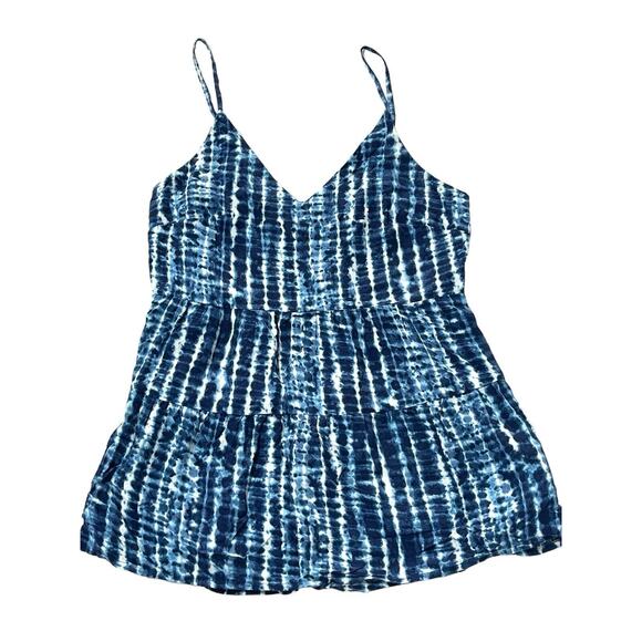 Old Navy Women’s Tiered Tie Dye Sleeveless Cami Tank Top Blue Size Small NEW - Picture 1 of 14